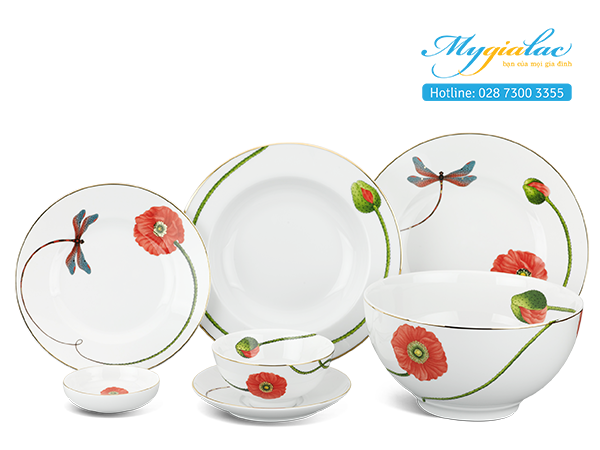 Bộ đồ ăn Camellia Kết Duyên 25 sản phẩm