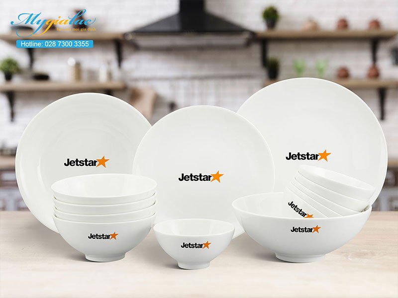 Quà tặng sự kiện bộ chén Minh Long in logo 2