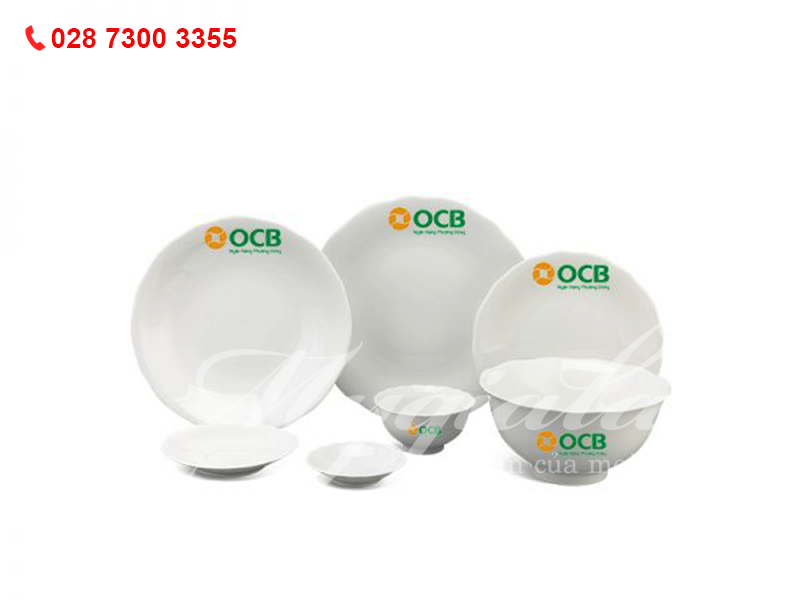 Bộ Đồ Ăn Mẫu Đơn IFP In Logo Ngân Hàng OCB