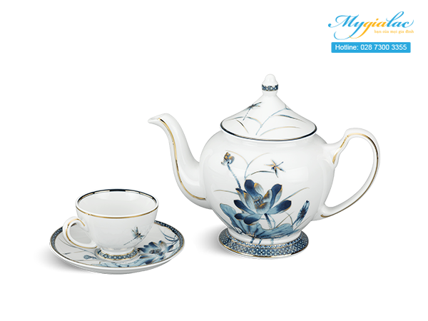Bộ trà Hoàng Cung Sen Vàng 0.8L