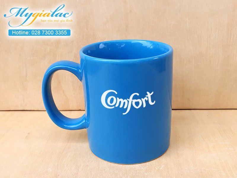 Quà tặng hội nghị hội thảo ly cốc sứ Bát Tràng in logo Comfort