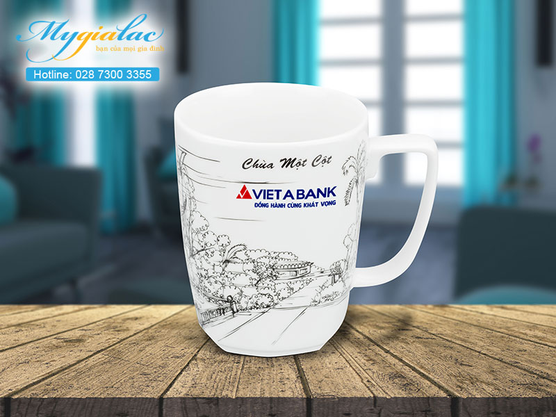 Quà tặng hội nghị hội thảo ca sứ Minh Long in logo Vietabank