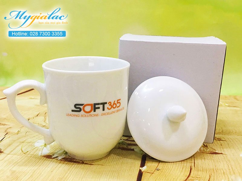Quà tặng khách hàng ca sứ Bát Tràng in logo 1