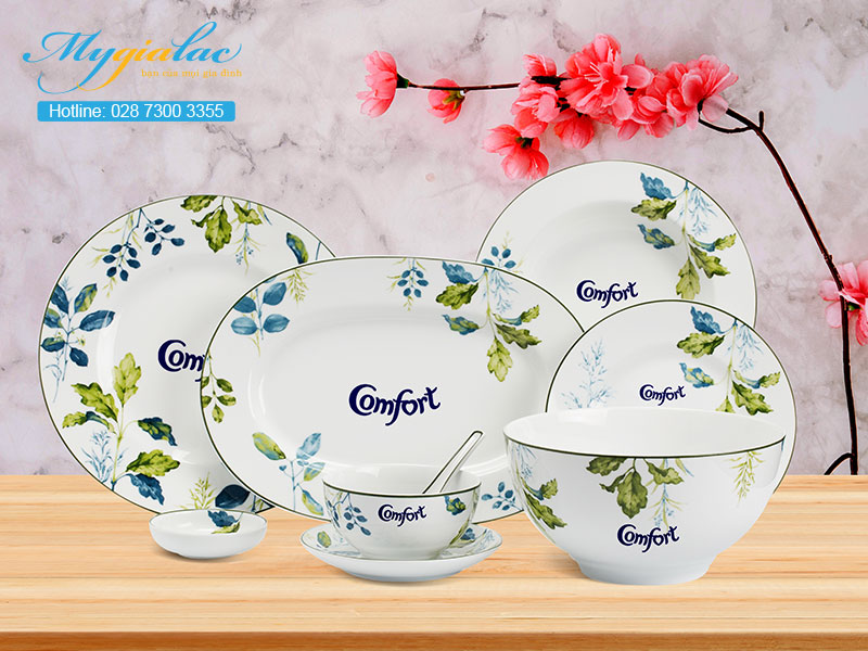 Quà Tặng 20-10 bộ bàn ăn Minh Long in logo Comfort