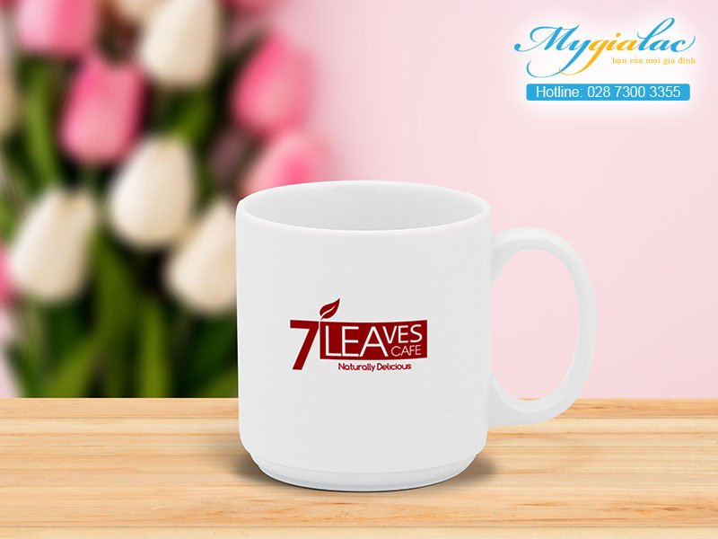 Quà Tặng 20-10 ca sứ trắng in logo