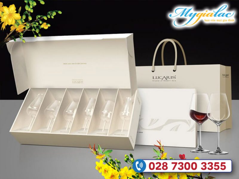 Quà tặng khách hàng vip - Quà tặng tết bộ ly thủy tinh Lucaris