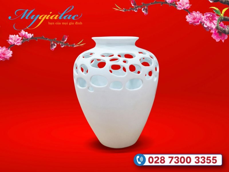 Quà tặng tết cho doanh nghiệp bình hoa Bát Tràng