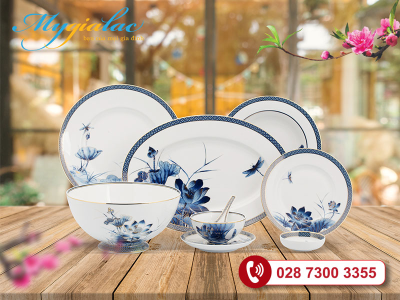 Bộ đồ ăn Minh Long Sen Vàng