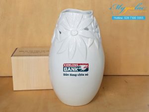 Binh Hoa Bat Trang In Logo Kien Long Bank