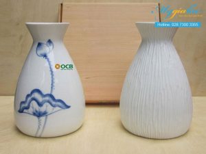 Binh Hoa Bat Trang In Logo Ocb