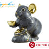 Chuot Phu 8 Cm Mau Xam Trang Tri Vang 24k