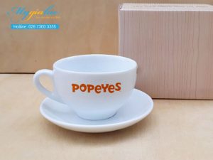Tach Cafe Su Trang 220ml Popeyes